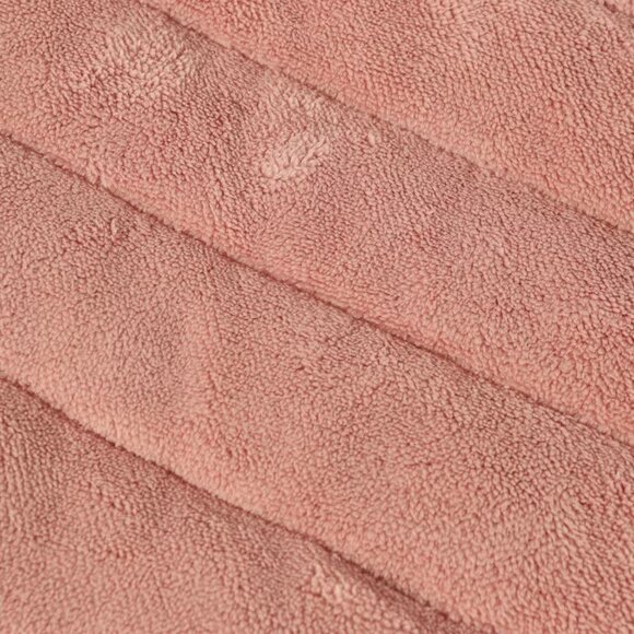 Moncler Pink Fleece Puffer Jacket with Knit Sleeves & Turtleneck | Size S - Picture 12 of 12